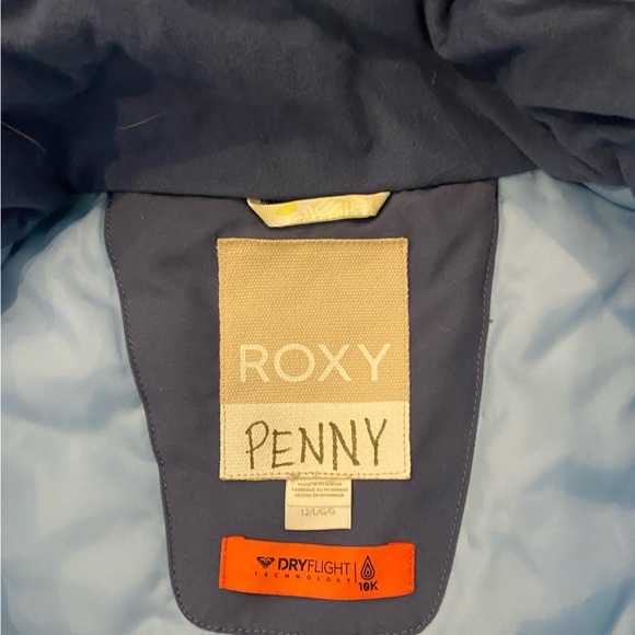 Girls Roxy Snow Coat and matching snow pants - Picture 5 of 6